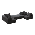 Oversized sponge cloud sofa,Modern Upholstered Sectional Sofa Couch Set,Modular 162" L Shaped Sectional Living Room Sofa Set With 6 Pillows,Free Combination Sofa Couch for Living Room,Bedroom W834S00327-djyc