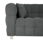 Grey teddy fleece sofa 80 inch discharge in living room bedroom with two throw pillows hardware foot support W1278141700-djyc