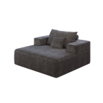 55-inch Chenille Sponge Sofa Lounge Chair,No Assembly Required,Fluffy Modern Sleeper Chair for Indoor Living Room Bedroom W834P221021-djyc