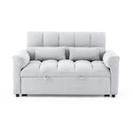 Loveseats Sofa Bed with Pull-out Bed,Adjsutable Back,Light Grey W487109970-djyc