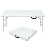 4ft Portable Folding Table Indoor&Outdoor Maximum Weight 135KG Foldable Table for Camping White W2031121893-djyc