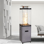 16 Inch x 61 Inch Height Outdoor Propane Gas Fire Heater With Tempered Glass W2029120098-djyc