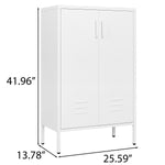 Suitable for steel storage cabinets in living rooms, kitchens, and bedrooms, 2 door miscellaneous storage cabinet, garage tool storage cabinet, and office file cabinet 2 movable partitions W1247P173330-djyc