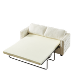 Convertible Sleeper Sofa with Memory Foam Mattress, 3-Seater Full Size Bed Couch for Living Rooms, Designed with Chenille Fabric W834S00280-djyc