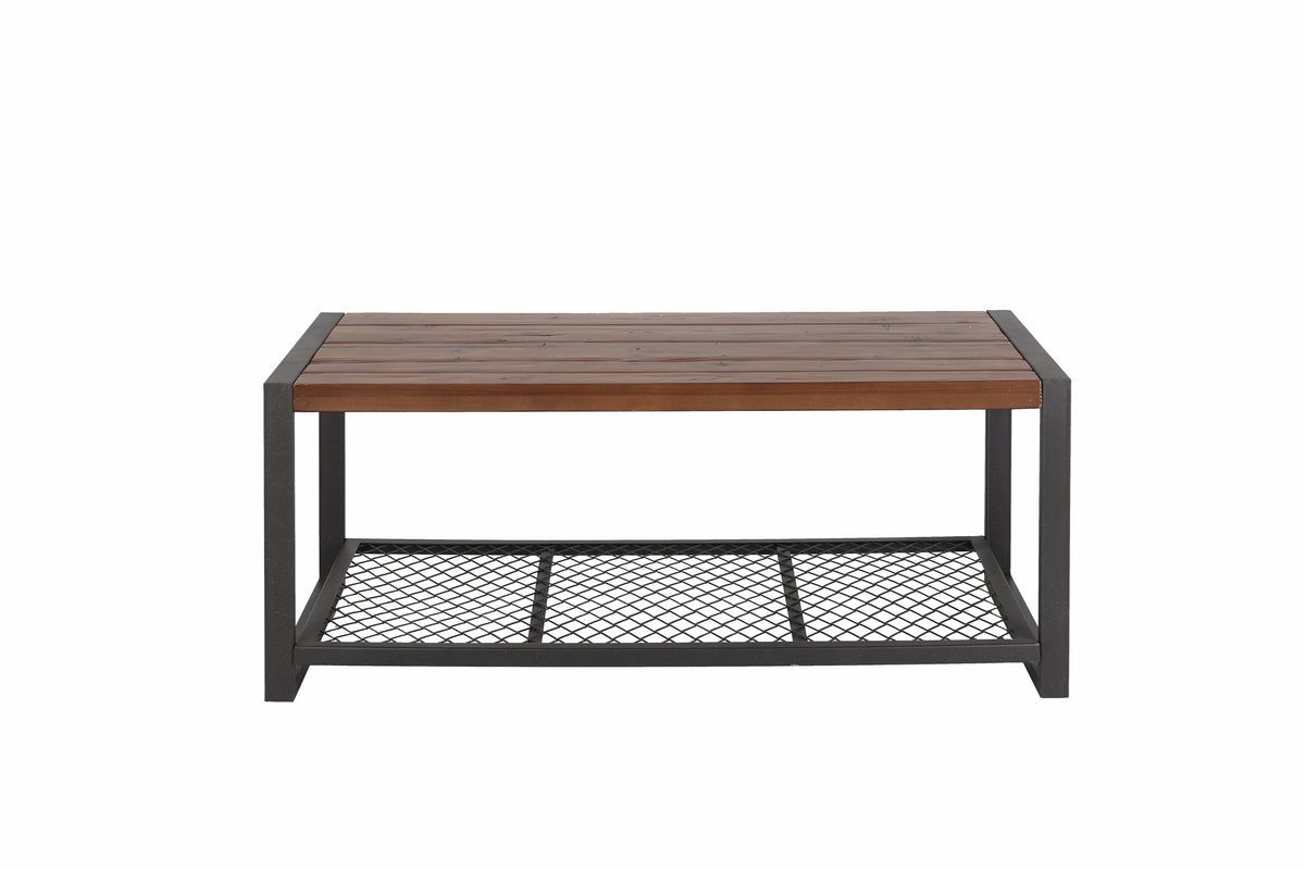 Console Coffee Table with a Natural Reclaimed Wood Finish, for Living room W142562434-djyc