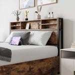 Queen Bed Frame withStorage Headboard and 4 Drawers W840134067-djyc