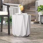 Hourglass Pedestal End Table – Chic Modern Design, Durable & No Assembly, Perfect for Outdoor Spaces 73450-djyc