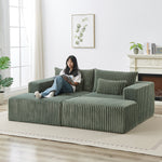 87" Oversized Sectional Lounge Chaise,No Assembly Required,Cloud Plush Loveseat with two Removable Footstool,Fluffy Modern Sleeper Chair for Indoor Living Room Bedroom W834S00334-djyc