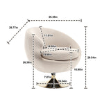 360 Degree Swivel Cuddle Barrel AccentChairs, Round Armchairs with Wide Upholstered, FluffyFabric Chair for Living Room, Bedroom, Office, Waiting Rooms W1539P147080-djyc