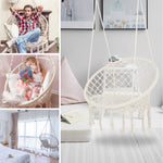 Hammock Chair Macrame SwingMax 330 Lbs Hanging Cotton Rope Hammock Swing Chair for Indoor and Outdoor W41917522-djyc