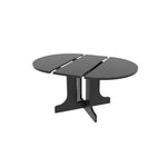 Dining Table for Farmhouse Kitchen 59x43 Inch Expandable Oval Table Top with Removable Leaf Trestle X Shaped Base Black W1347P202405-djyc