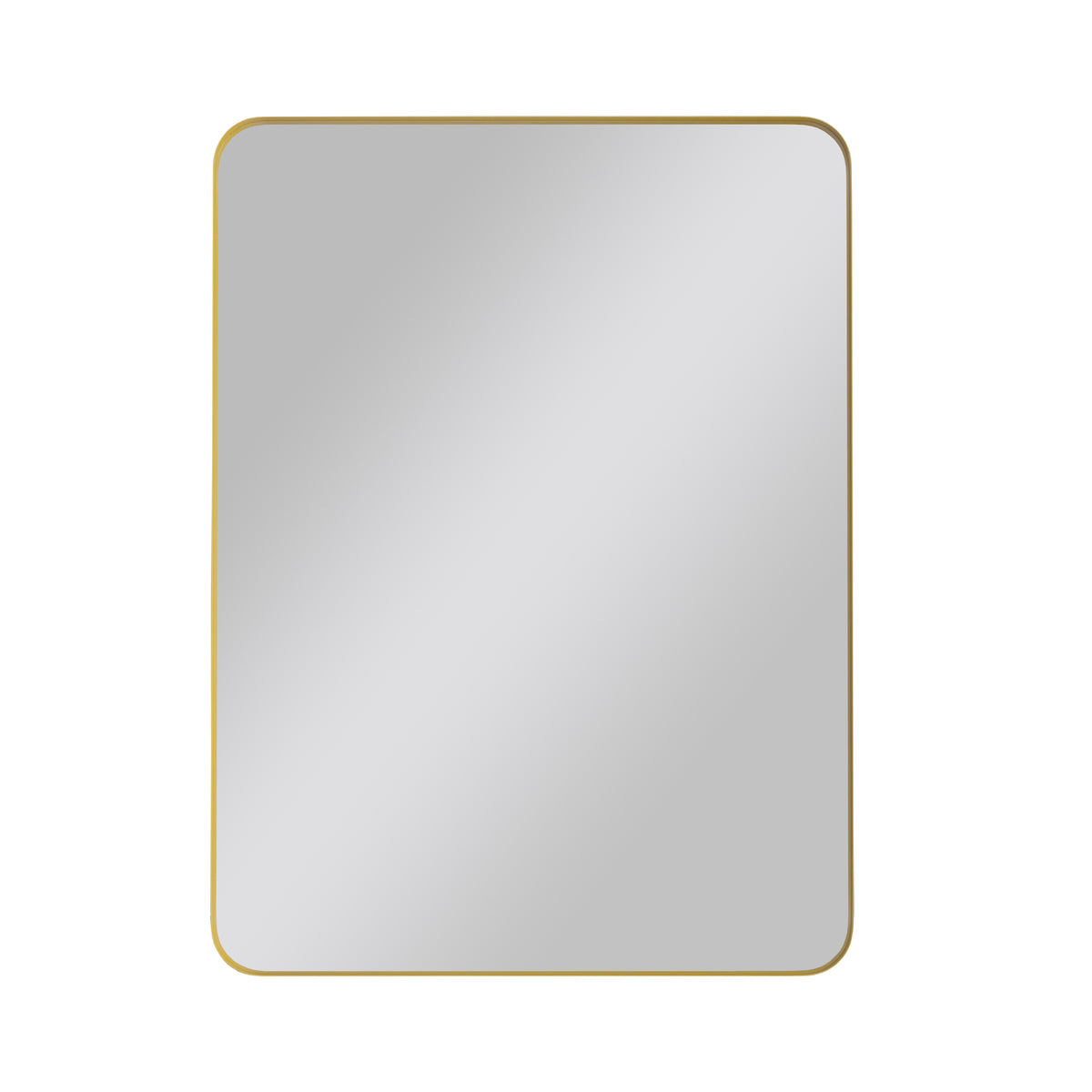 Wall Mirror 24x36 Inch Golden Rectangular Mirror Metal Framed Mirror Vanity Mirror Dressing Mirror, for Bathroom, Living Room, Bedroom Wall Decor W1435P151591-djyc