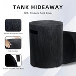 16 Inch Faux Woodgrain Texture Fire Pit Tank Cover Outdoor Gas Tank W2029P164039-djyc