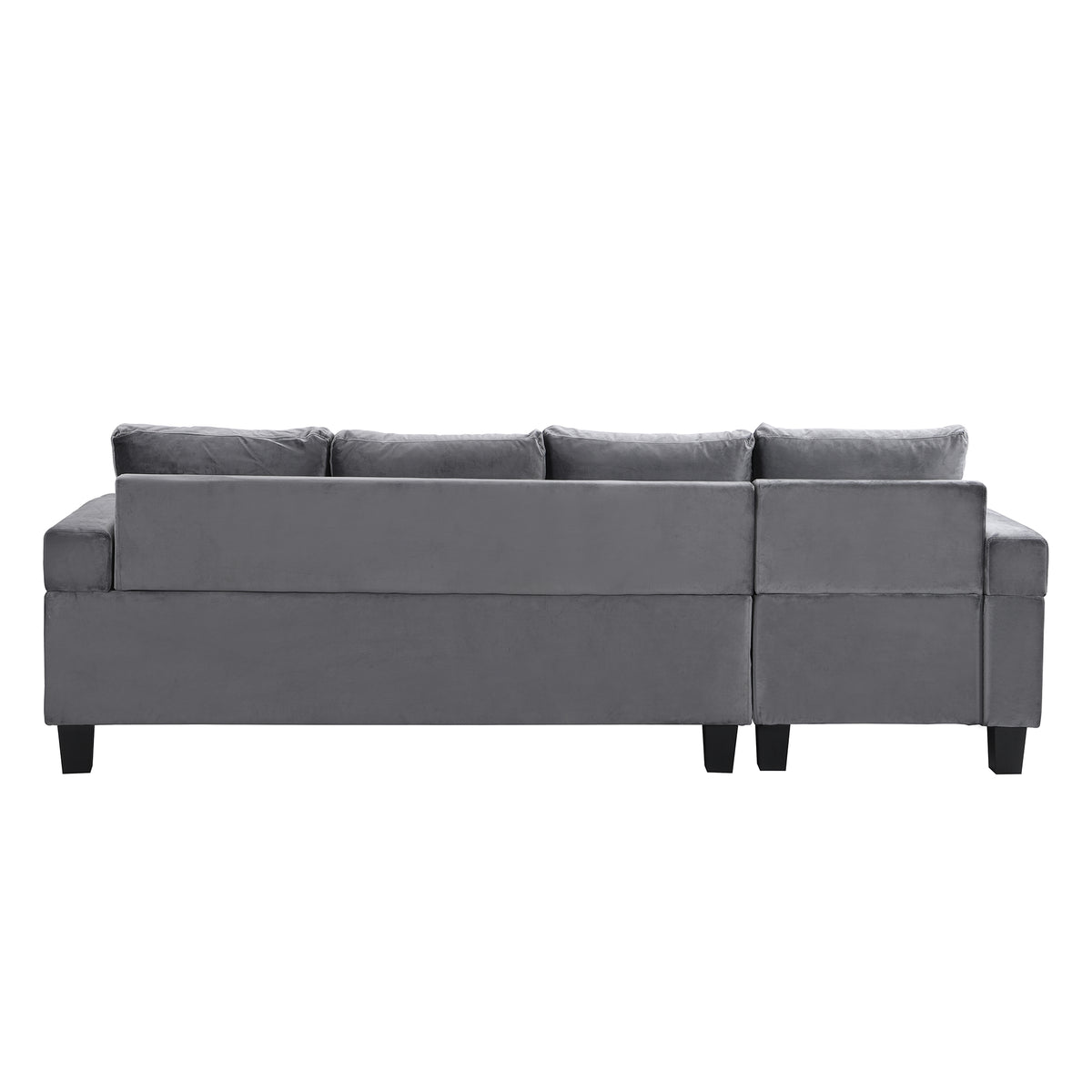 Sectional Sofa Set for Living Room with L ShapeChaise Lounge ,cup holder andRightHand with Storage ChaiseModern 4 Seat (Grey) --RIGHT CHAISE WITH STORAGE K214S00003-djyc