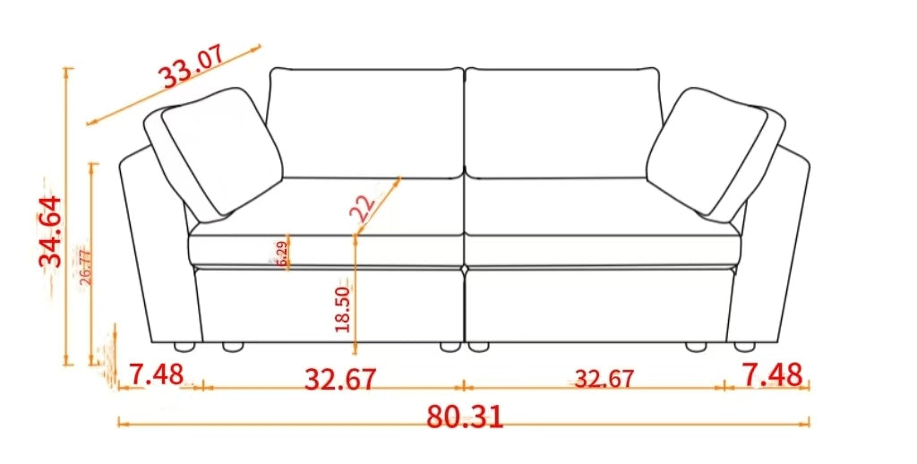 modular sofa whiten chenille fabric,simple and grand, the seat and back is very soft. this is also a KNOCK DOWN sofa W1099S00137-djyc