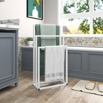 Metal Freestanding Towel Rack 3 Tiers Hand Towel Holder Organizer for Bathroom Accessories, White W840100843-djyc