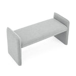 Bedroom storage stool, linen fabric storage stool, large storage space,44.48 inches, can be used for bed end, living room, entrance-GREY W487P186351-djyc