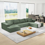 Modern Upholstered Sectional Sofa Couch Set,Modular 132" L Shaped Sectional Living Room Sofa Set With 6 Pillows,Free Combination Sofa Couch for Living Room,Bedroom W834S00314-djyc