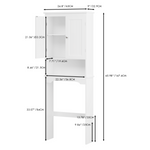 Over The Toilet Storage Cabinet, Bathroom Shelf Over Toilet, Bathroom Storage Cabinet Organizer,Wood Bathroom Space Saver, White W808P175909-djyc