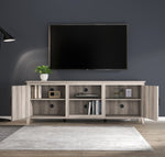 TV Stand Storage Media Console Entertainment Center With Two Doors, Grey Walnut W88168239-djyc