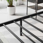 Full Size Bed Frame, Storage Headboard with Charging Station, Solid and Stable, Noise Free, No Box Spring Needed, Easy Assembly,Vintage Brown and Gray W840120028-djyc