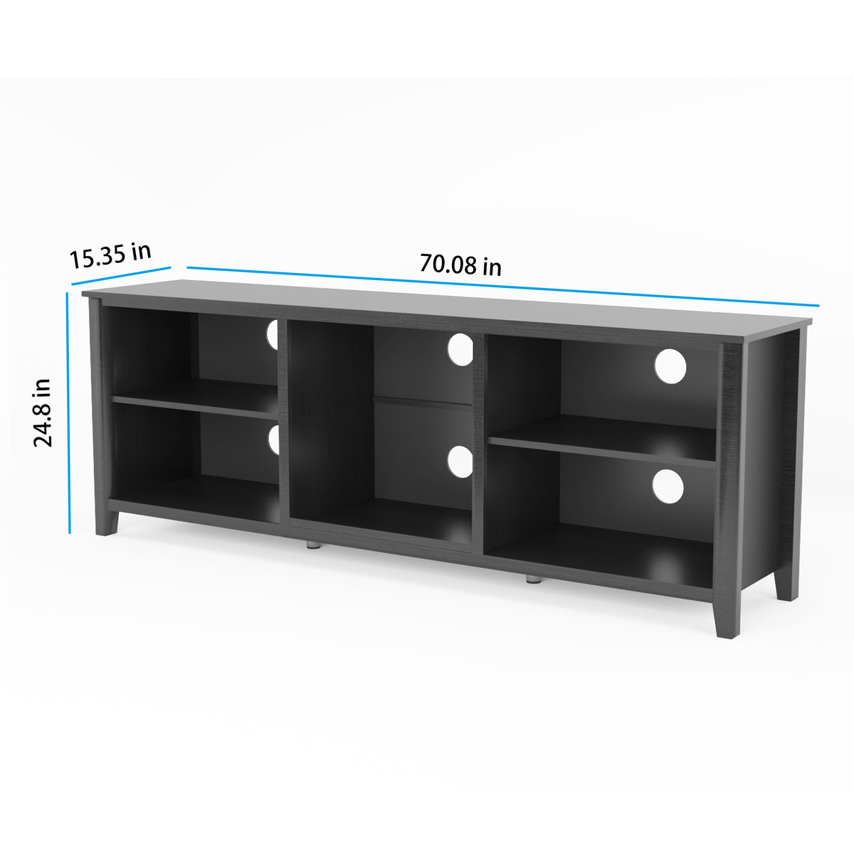 TV Stand Storage Media Console Entertainment Center,Tradition Black W88137231-djyc