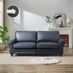 75.6' Pets friendly Fabric Rolled Arm Upholstered Loveseat 2-seater Couch with Removable Back Cushion , Modern Couches for Small Spaces Living Room, Bedroom, Apartment, Black W542P188787-djyc