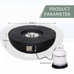 30,000 BTU Faux Woodgrain Round Propane Gas Fire pit With Weather cover, Lava Rocks For Outdoor W2029120078-djyc