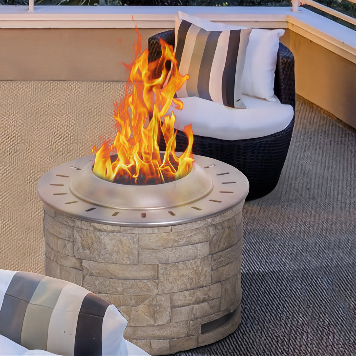 Stackstone Look Smokeless Firepit With Wood Pellet/Twig/Wood As The Fuel W2029120104-djyc