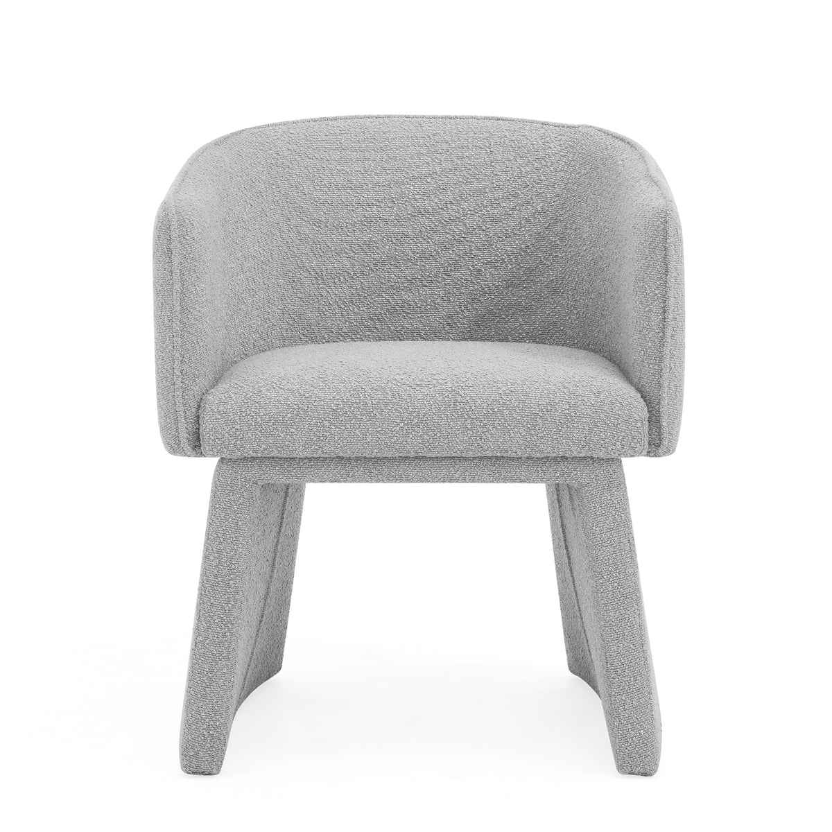 Modern style simple and elegant chair, grey leisure chair, suitable for dining/bedroom/living room/reception desk (assembly required)-Grey W487P186355-djyc