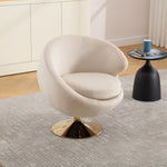 360 Degree Swivel Cuddle Barrel AccentChairs, Round Armchairs with Wide Upholstered, FluffyFabric Chair for Living Room, Bedroom, Office, Waiting Rooms W1539P147074-djyc