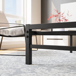 Queen Size Platform Bed Frame with Wooden Headboard, Under Bed Storage, Non-Slip, Noise Free, Easy Assembly, Black W840P164959-djyc