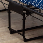 Metal Folding Bed Frame with Foam Mattress for Small Space, Easy Storage and Movable with 4 Castors W1960P162804-djyc