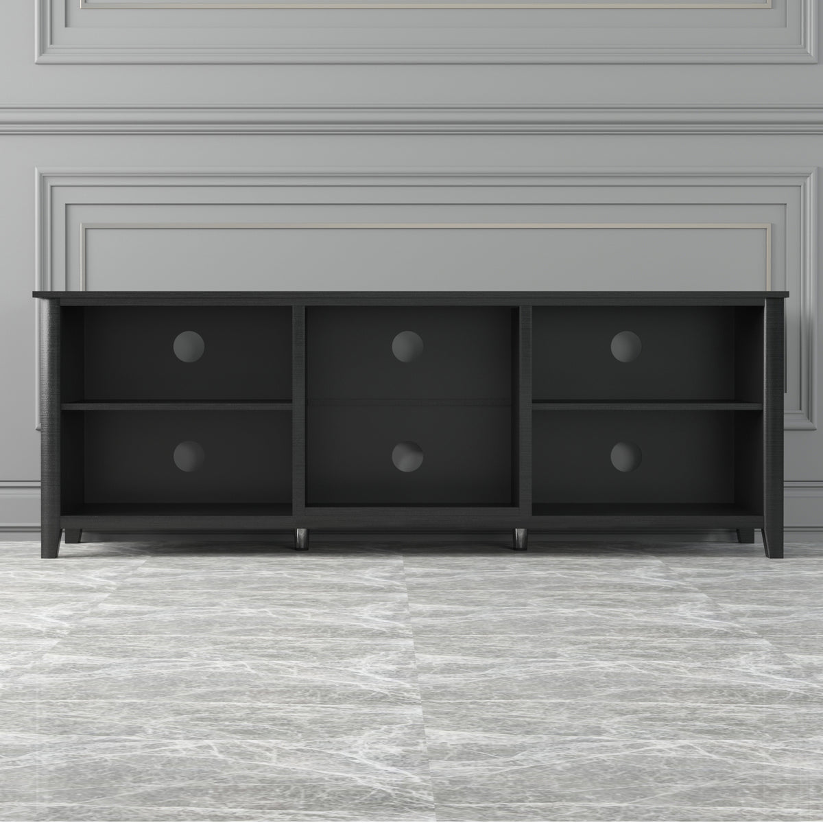 TV Stand Storage Media Console Entertainment Center,Tradition Black W88137231-djyc