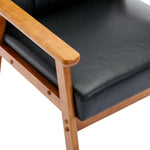 Accent Chairs Set of 2 with Side Table, Mid Century Modern Accent Chair, Wood and Fabric Armchairs Side Chair, Lounge Reading Comfy Arm Chair for Living Room, Bedroom, Office W153982249-djyc