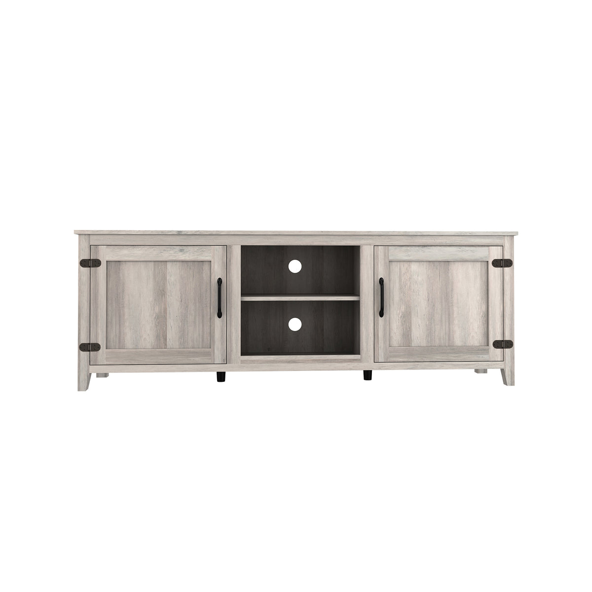 TV Stand Storage Media Console Entertainment Center With Two Doors, Grey Walnut W88168239-djyc