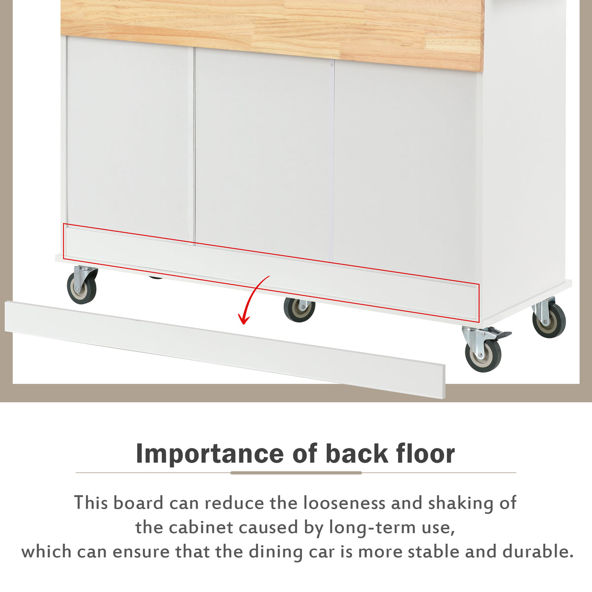 Rolling Mobile Kitchen Island with Solid Wood Top and Locking Wheels,52.7 Inch Width,Storage Cabinet and Drop Leaf Breakfast Bar,Spice Rack, Towel Rack & Drawer (White) WF287035AAW-djyc