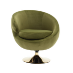 360 Degree Swivel Cuddle Barrel AccentChairs, Round Armchairs with Wide Upholstered, FluffyFabric Chair for Living Room, Bedroom, Office, Waiting Rooms W1539P147083-djyc