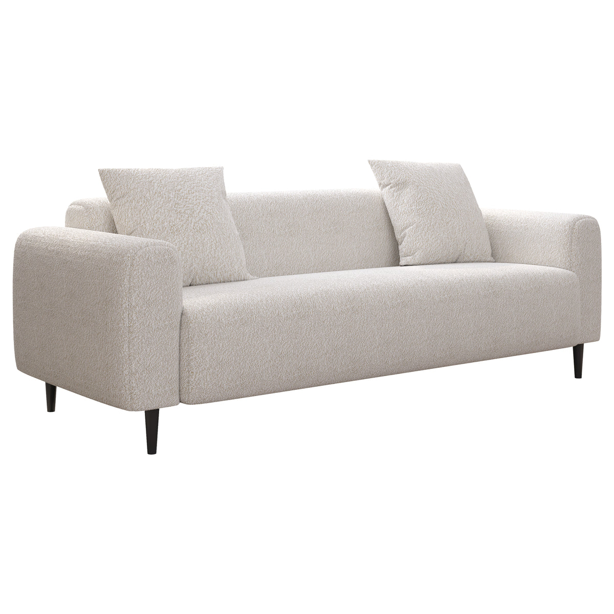 77.2″ Large size two Seat Sofa,Modern Upholstered,White mohair Granular velvet W1767132491-djyc