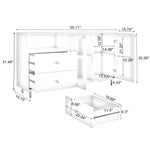 Sleek Modern Minimalist Side Cabinets: Ideal Storage Lockers for Dining Room or Living Room W1278S00034-djyc