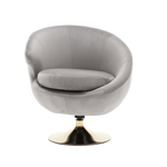 360 Degree Swivel Cuddle Barrel AccentChairs, Round Armchairs with Wide Upholstered, FluffyFabric Chair for Living Room, Bedroom, Office, Waiting Rooms W1539P147081-djyc