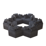 54''L Chenille Sponge single sofa,No Assembly Required,Fluffy Modern Sleeper Chair for Living room, Bedroom, Lounge and Projection Room W834P221043-djyc