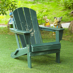 Folding Adirondack Chair, Relaxing Stackable Arm Rest Ergonomic HDPE All-Weather Adirondack Chair W2103P179347-djyc