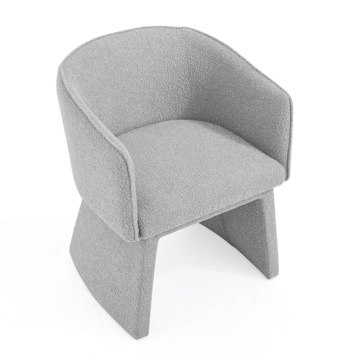 Modern style simple and elegant chair, grey leisure chair, suitable for dining/bedroom/living room/reception desk (assembly required)-Grey W487P186355-djyc