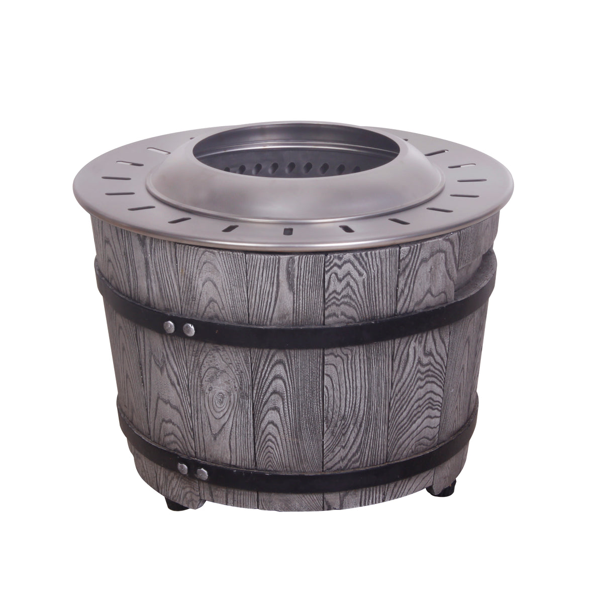 Smokeless Firepit With Wood Pellet/Twig/Wood As The Fuel, Wood Look W2029120108-djyc