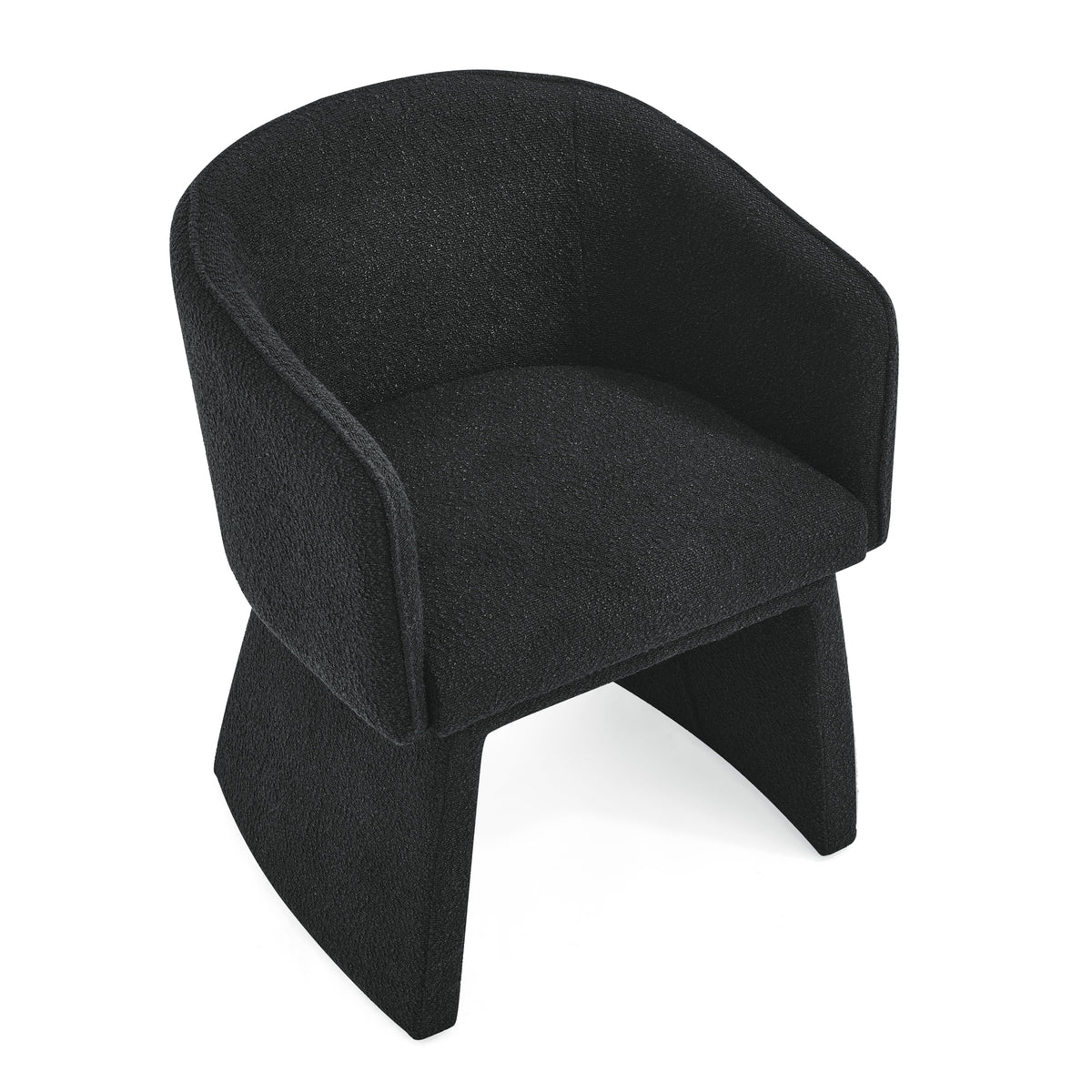 Modern style simple and elegant chair, black leisure chair, suitable for dining/bedroom/living room/reception desk (assembly required)-Black W487P186357-djyc