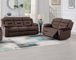 2pc Living Room Set 1x Sofa 1x Loveseat Pillow Armrest Supportive Headrest Vertical Tufting Chocolate Finish Contemporary Primary Living Room Furniture-B011S02363