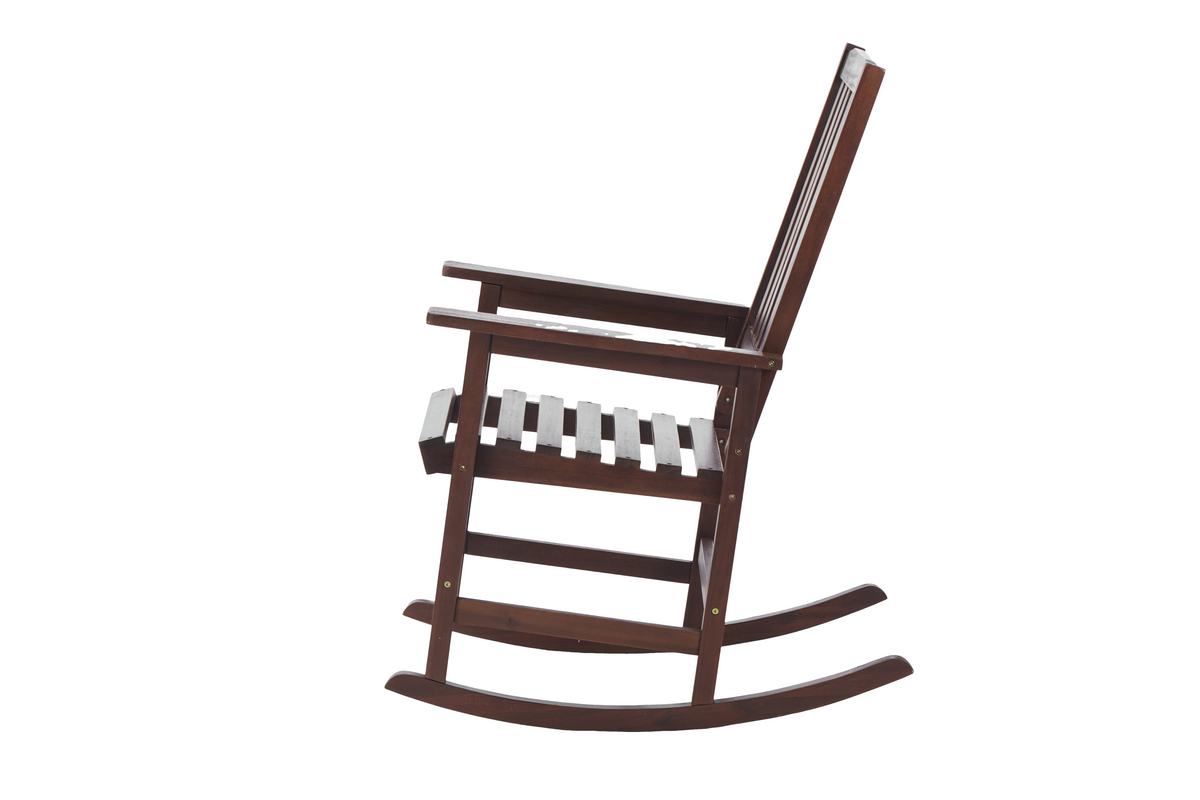 Acacia Indoor Rocking Chair, Outdoor Solid Wood Patio Furniture New Style Brown W2640P198341-djyc