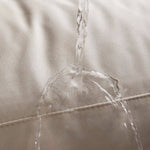 Elegant Light Brown Sofa with Beige and Ash Wood Accents and Stainless Steel Figure - Cotton and Faux Leather Upholstery fbby-1378