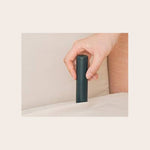 Modern Beige & Black Orange Accented Stainless Steel Faux Leather Sofa fbby-1382